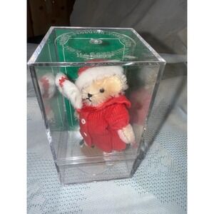 Muffy VanderBear Miniature Series Courrier & Ives‎ Santa Teddy Bear